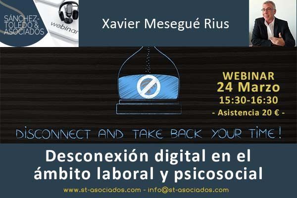 Webinar: Desconexión digital en el ámbito laboral y psicosocial