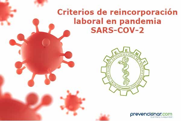 Criterios de reincorporación laboral en pandemia SARS-COV-2
