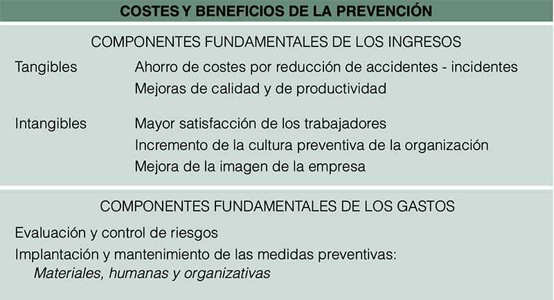 cOSTES y BENEFIcIOS DE LA PREVENcIóN