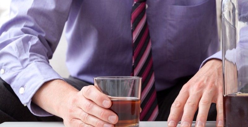 Man with alcohol problem