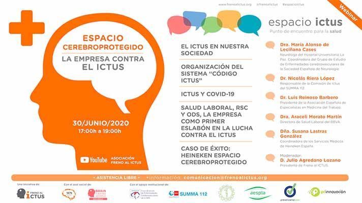 Freno al Ictus organiza el webinar Espacio Cerebroprotegido 