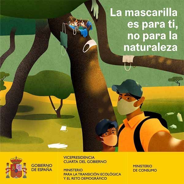 La mascarilla es para ti, no para la naturaleza