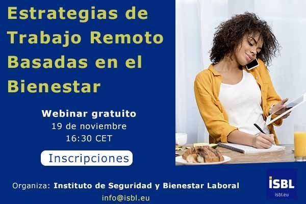 Estrategias de Trabajo e Remoto Basadas en el Bienestar #webinar