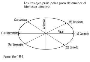 Los tres ejes principales para determinar el bienestar afectivo