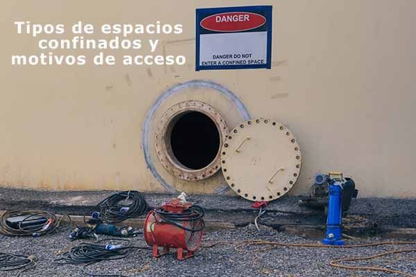 espacio confinado Tipos de espacios confinados y motivos de acceso