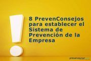 8 PrevenConsejos para establecer el Sistema de Prevención de la Empresa