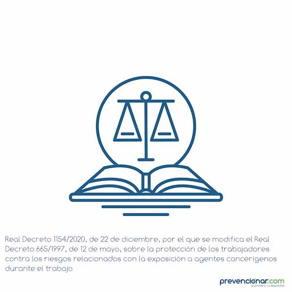 Real Decreto 1154/2020 por el que se modifica el Real Decreto 665/1997 sobre agentes cancerígenos en el trabajo