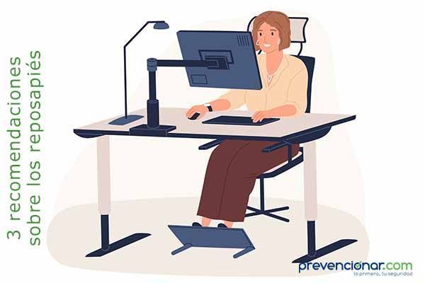 3 recomendaciones sobre los reposapiés