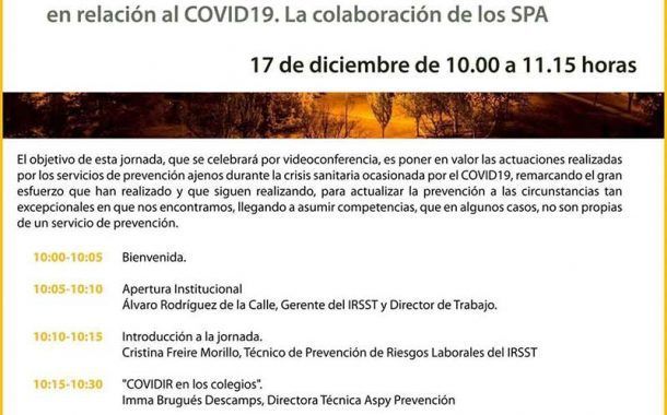 Jornada: Responsabilidades preventivas de las empresas en relación al COVID19. La colaboración de los SPA