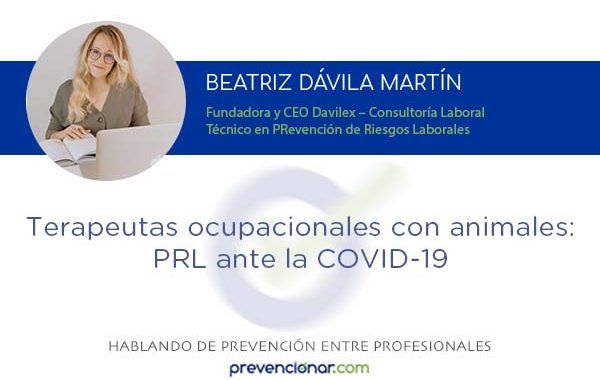 Terapeutas ocupacionales con animales: PRL ante la COVID-19
