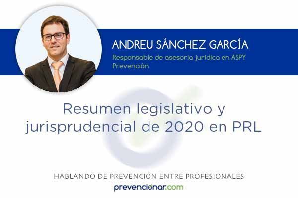 Resumen legislativo y jurisprudencial de 2020 en PRL