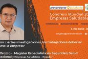 Congreso Mundial Empresa Saludable – Entrevista a: Iván Orozco