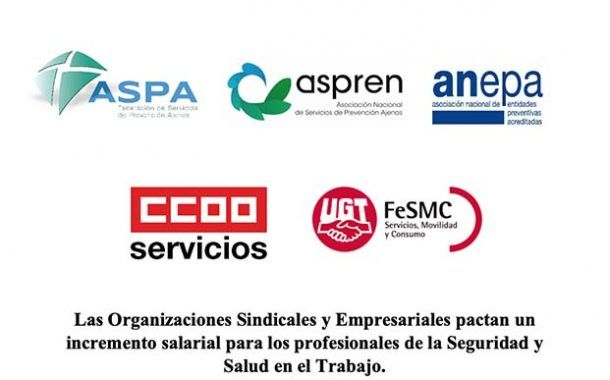 Incremento salarial para los profesionales de la Seguridad y Salud en el Trabajo