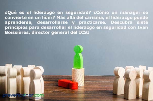 ¿Qué es el liderazgo en seguridad? ¿Cómo un manager se convierte en un líder? Más allá del carisma, el liderazgo puede aprenderse, desarrollarse y practicarse. Descubra siete principios para desarrollar el liderazgo en seguridad con Ivan Boissières, director general del Icsi.