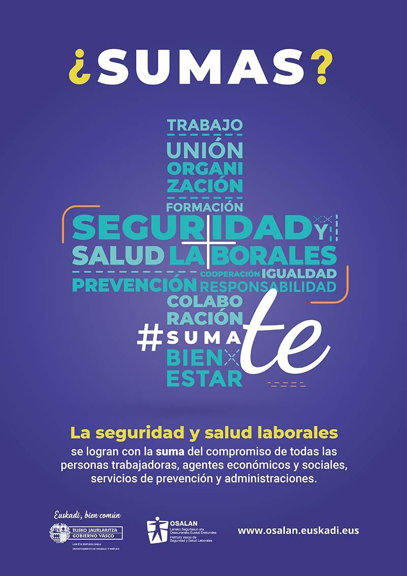 Campaña de sensibilización de Osalan con motivo del #28PRL