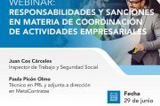 Responsabilidades y sanciones en materia de Coordinación de Actividades Empresariales #webinar