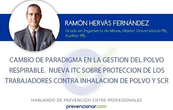 Cambio de paradigma en la gestión del polvo respirable (Nueva ITC)