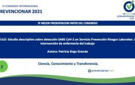 2ª Mejor presentación paper del III Congreso Internacional Prevencionar 2021