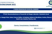 2ª Mejor presentación póster del III Congreso Internacional Prevencionar 2021