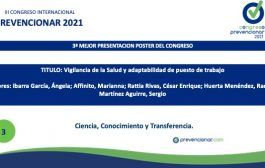 3ª Mejor presentación póster del III Congreso Internacional Prevencionar 2021