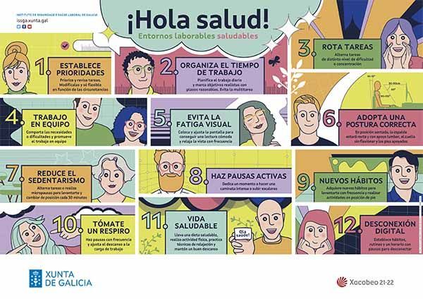 El ISSGA lanza la campaña ¡Hola Salud! Entornos Laborables Saludables