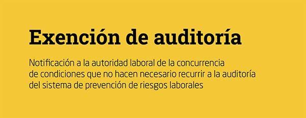 Exención de auditoria: notificación a la autoridad laboral