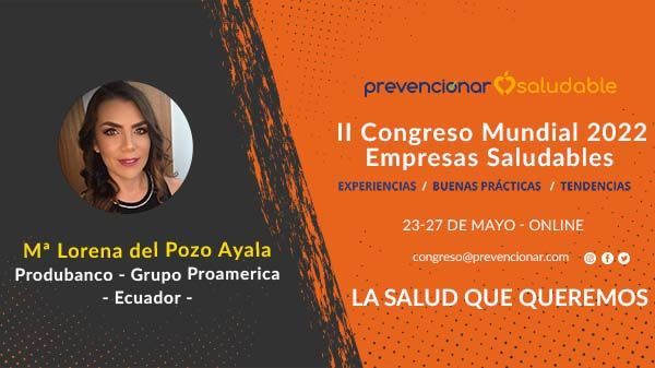 María Lorena del Pozo Ayala participará en el II Congreso Mundial de Empresas Saludables