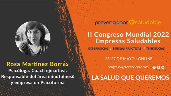 Rosa Martínez Borrás participará en el II Congreso Mundial de Empresas Saludables