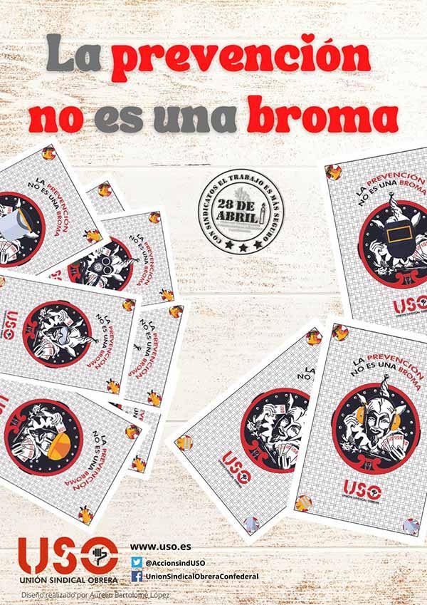 “La prevención no es una broma”, campaña de USO para el #28PRL