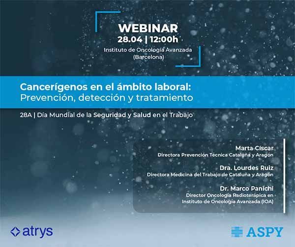 ASPY celebra un webinar sobre  cancerígenos en el ámbito laboral