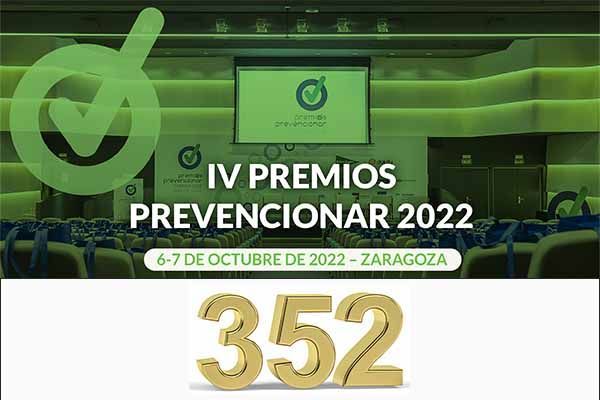 Presentadas 352 candidaturas a los IV Premios Prevencionar 2022, ciudad de Zaragoza