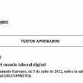 Resolución del Parlamento Europeo sobre la Salud mental en el mundo laboral digital
