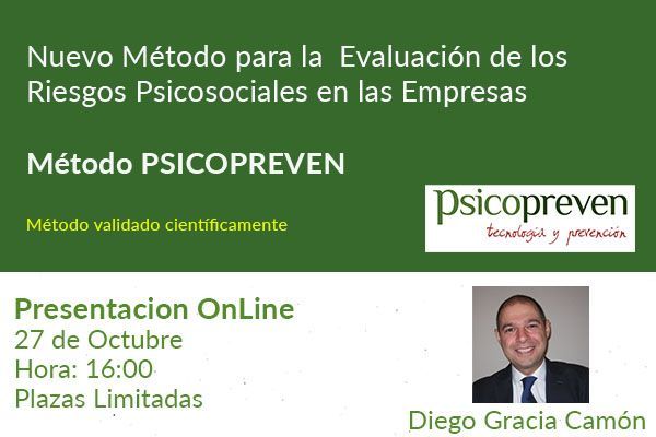 Método Psicopreven de evaluación de riesgos psicosociales #webinar