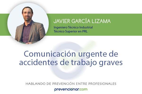 Comunicación urgente de accidentes de trabajo graves