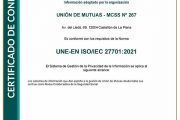 Unión de Mutuas obtiene la certificación ISO 27701 de Gestión de Privacidad de la Información
