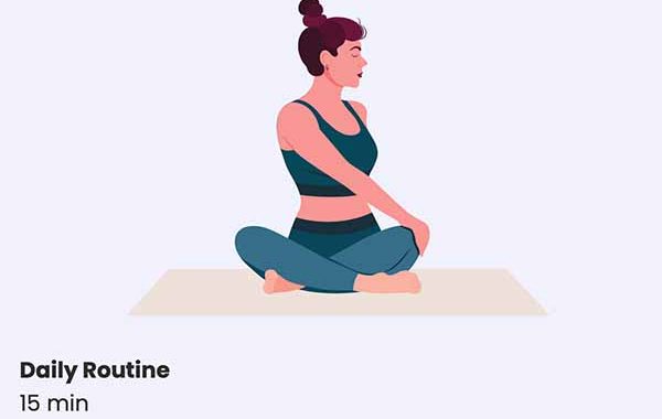 Stretch 15: Una página con ejercicios diarios de estiramiento