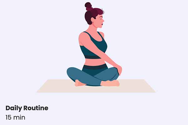 Stretch 15: Una página con ejercicios diarios de estiramiento