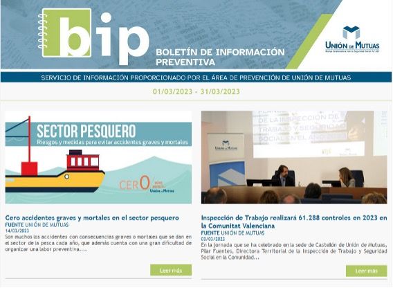 Unión de Mutuas presenta su nuevo boletín electrónico de información preventiva