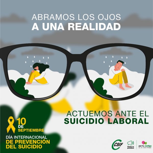 CSIF reclama un Plan Nacional de Prevención del Suicidio con medidas para los colectivos profesionales más vulnerables