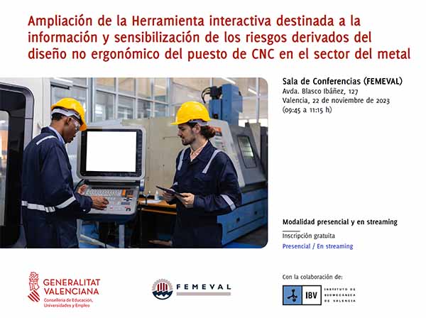 Ampliación Herramienta interactiva de sensibilización riesgos diseño no ergonómico del puesto CNC