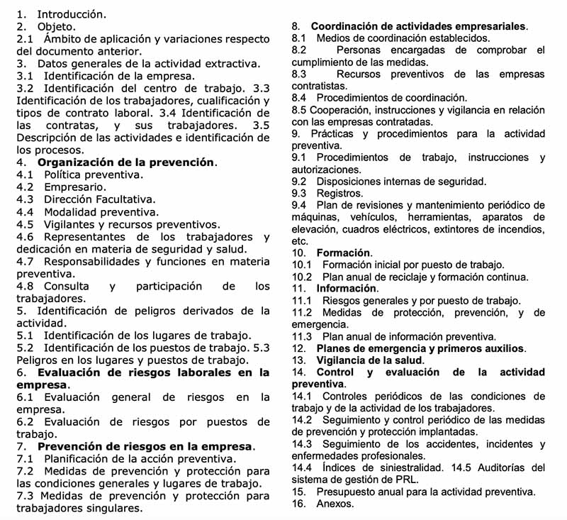 Contenido del DSS