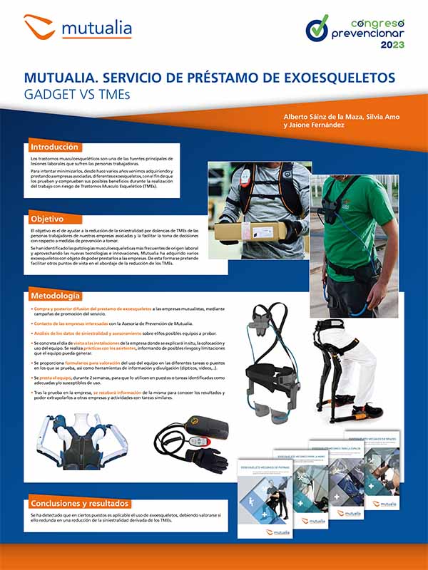 Servicio de préstamos de exoesqueletos. GADGET VS TMEs