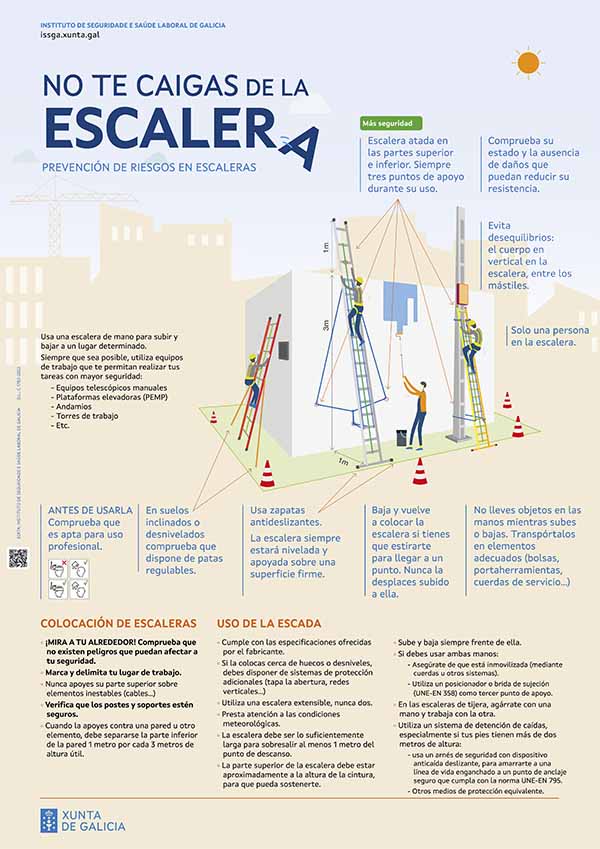 El ISSGA lanza la campaña no te caigas de la escalera