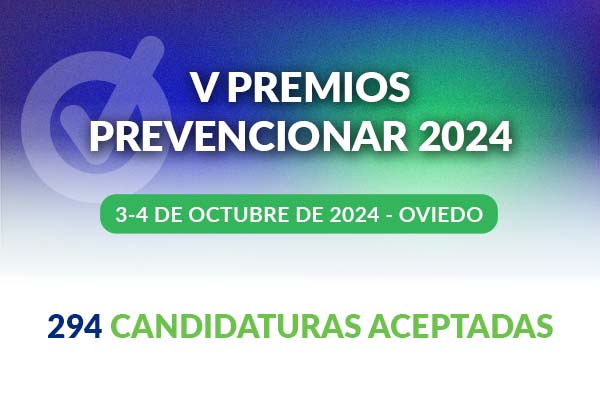 294 Candidaturas aceptadas en los V Premios Prevencionar 2024