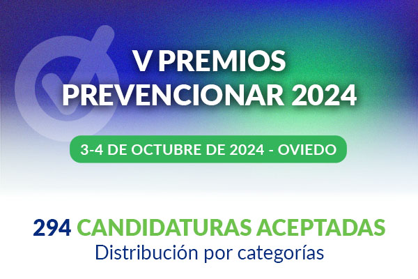 294 Candidaturas aceptadas en los V Premios Prevencionar 2024 -distribución-