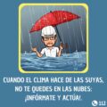 Acciones clave en PRL durante mal tiempo