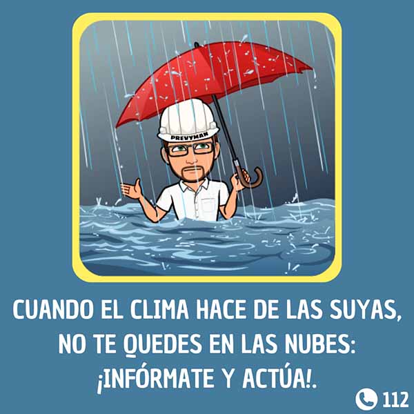 Acciones clave en PRL durante mal tiempo